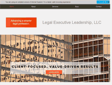 Tablet Screenshot of legalexecutiveleadership.com
